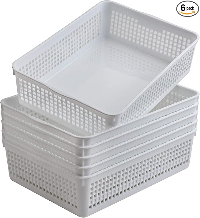 Aebeky A4 Size Plastic Paper Storage Trays, Desktop File Organizer Baskets by Aebeky