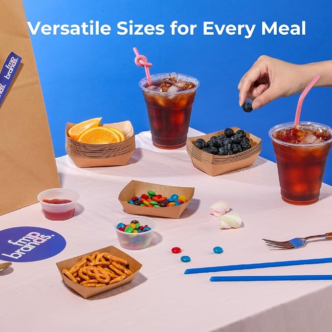 Fit Meal Prep [250 Pack 2 lb Paper Food Boats Heavy Duty Disposable Food Trays - Image 6