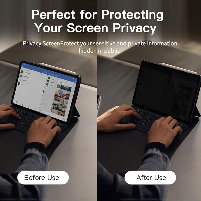 360° Privacy Screen Protector for iPad Pro 11 Inch 2024 Model M4, Privacy - Image 5
