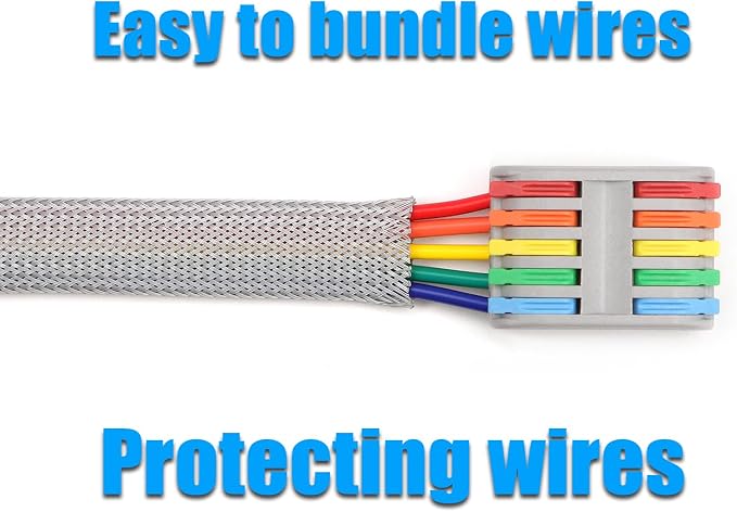 25ft PET Expandable Braided Cable Sleeve 1.2 inch Pet Braided Cable Sleeve - Image 6