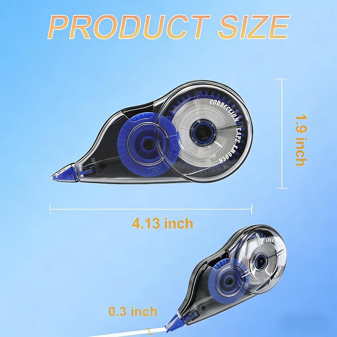 White Correction Tape, Instant Corrections Easy to Use Applicator - Image 2