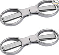 2Pcs Folding Scissors, Portable Stainless Steel Telescopic Cutter, Safety by firiKer