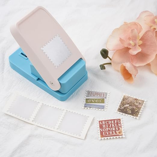 2 Pcs Stamp Punch, 1 Inch Square Stamp Punch & 1X0.8 Inch Rectangular Postage - Image 6