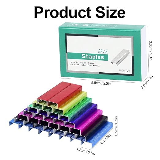 MultiBey 7 Pack Black 26/6 Staples - Image 2