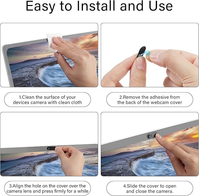 ZUCUCUC Laptop Camera Cover Slide, Camera Cover, 9 Pack Ultra Thin Webcam Cover - Image 7
