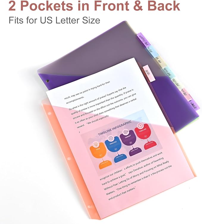 Bulk 24 Packs 8-Tab Binder Dividers - Image 4