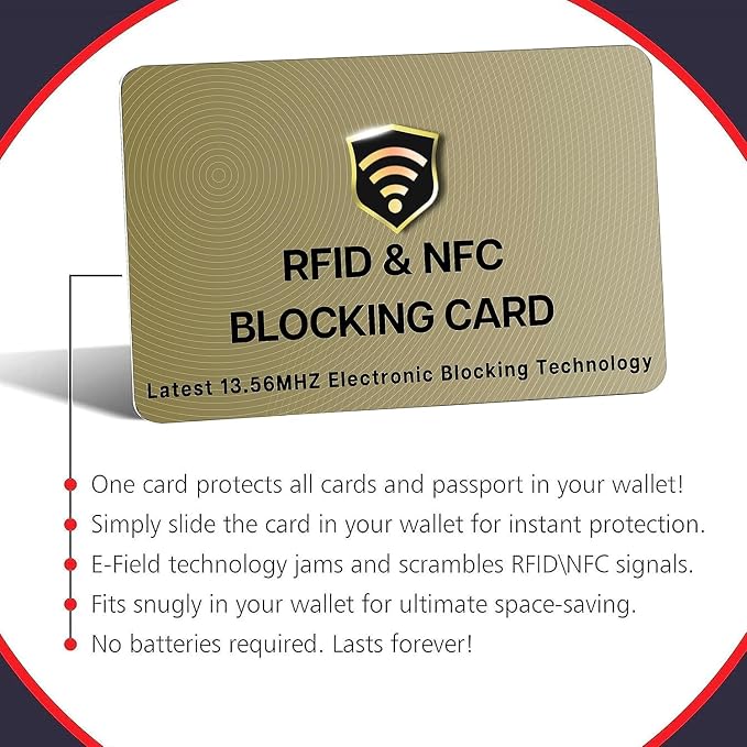SaiTech IT RFID Blocking Card, 5 Pack One Card Protects Entire Wallet Purse - Image 8