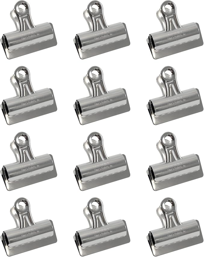X-ACTO 4 Bulldog Binder Clips, Steel & Nickel-Plated, 3 Inch Clips, Desk by Unknown