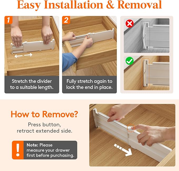 Lifewit 14 Pack Drawer Dividers - Image 5