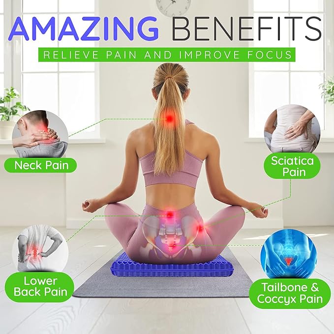 Gel Seat Cushion, Super Large Gel Cushion Chair Pads - Image 5