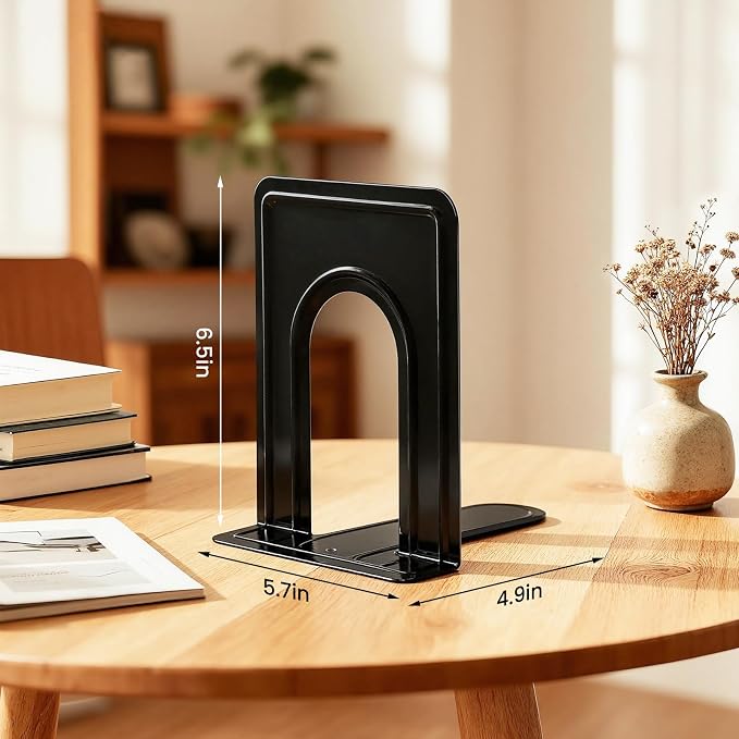 HappyHapi Book Ends, Metal Bookends - Image 2