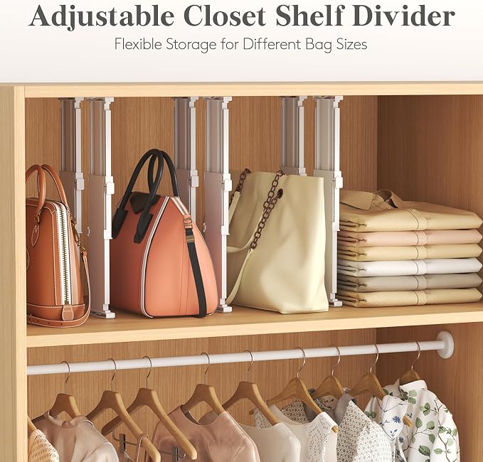 Lifewit 9 Pack Drawer Dividers for Clothes, Adjustable White Plastic Separators - Image 12