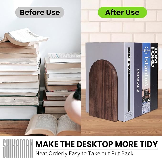 Book Ends, Bookends Wood Book Ends Universal Economy Bookend - Image 4