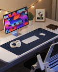 Leather Desk Pad Protector, Mouse Pad, Office Mat, Non-Slip PU Leather Blotter by AFIING