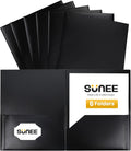 SUNEE 2 Pocket Folders Heavy Duty Plastic Folders by SUNEE