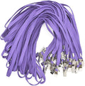 Bird Fiy 50 Pcs Cotton Lanyards Bulldog Clip 32-inch Flat Braid Neck Lanyard by BirdFiy