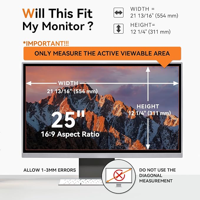 25 Inch Computer Privacy Screen - Image 2