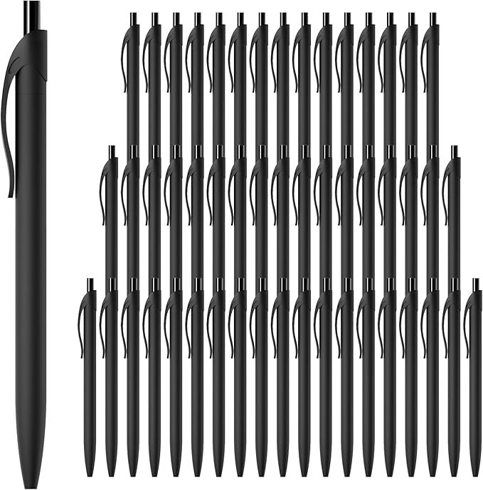 deegtran Pens Bulk, 50 Pack No Bleed Black Ink Click Pens, Wholesale by DEEGTRANPENS