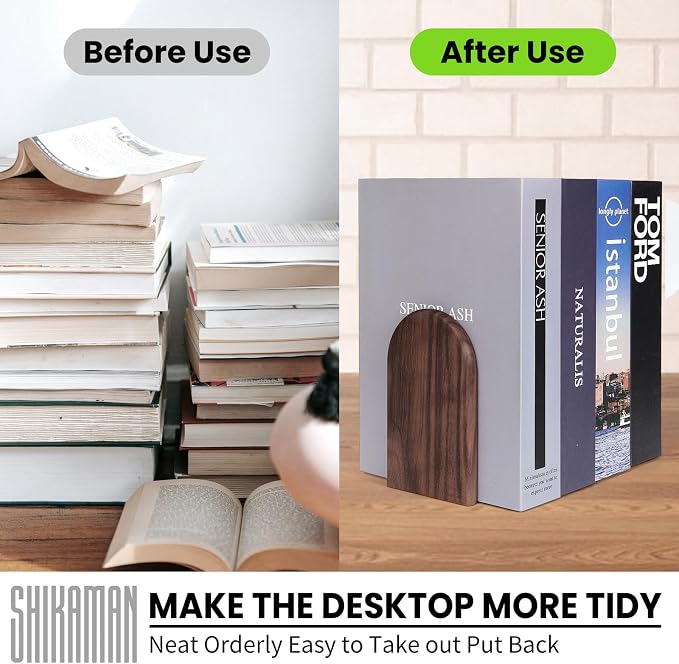 Book Ends, Bookends Wood Book Ends Universal Economy Bookend - Image 4