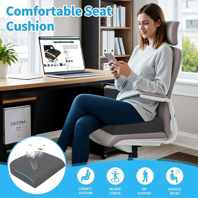 TranquilRelax Large Seat Cushion，Soft Foam Cushion - Image 7