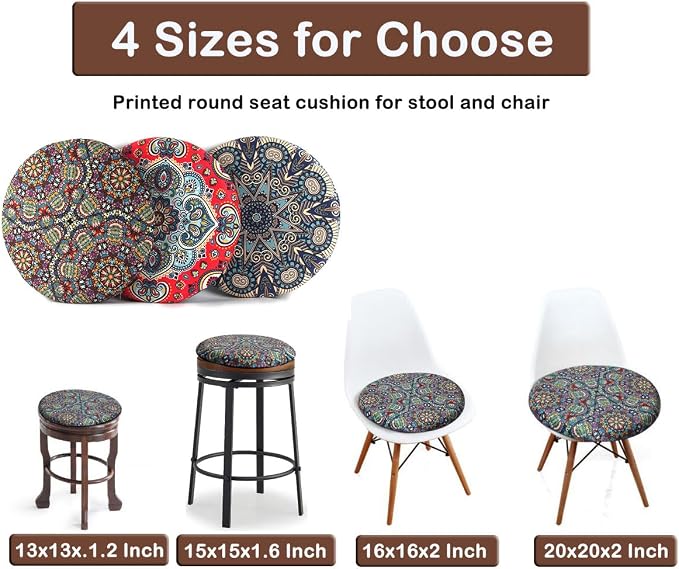 Sigmat Memory Foam Seat Cushion Anti-Slip Soft Round Stool Cushion Chair Pad 16 - Image 5