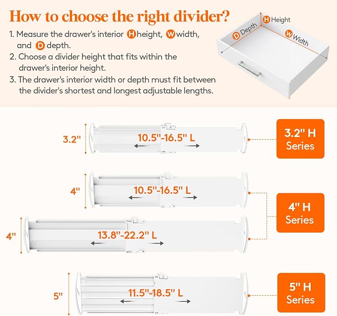 Lifewit 12 Pack Drawer Dividers - Image 3