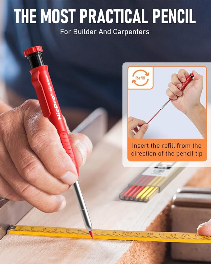 Nicpro 3 Pack Carpenter Pencil - Image 6