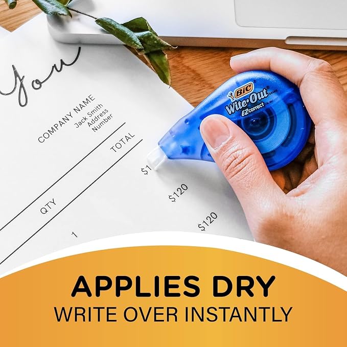 BIC Wite-Out EZ Correct Correction Tape, Tear-Resistant and No Dry Time - Image 8
