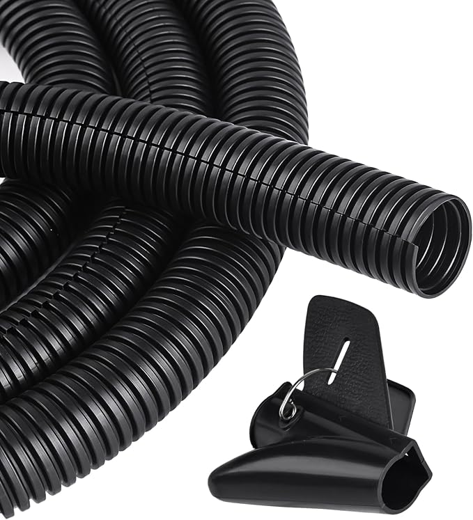 25ft - 3/4 inch Flame Retardant Split Wire Loom Tubing - Flexible Wire Covers by CrocSee