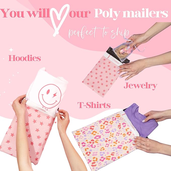 Pretty Package Store Poly Mailer 10x13, 100 Pack | Heavy Duty, Waterproof - Image 5
