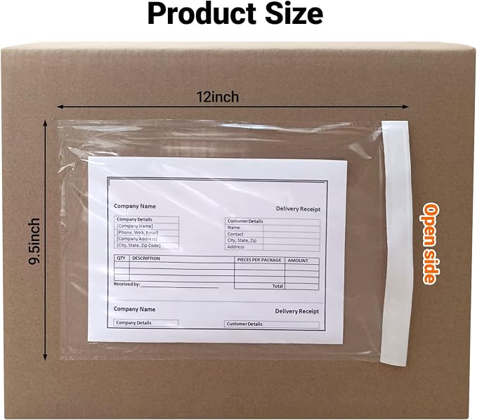 500Pcs Packing List Envelopes, 9.5" x 12" Waterproof Packing Pouches Envelope - Image 4