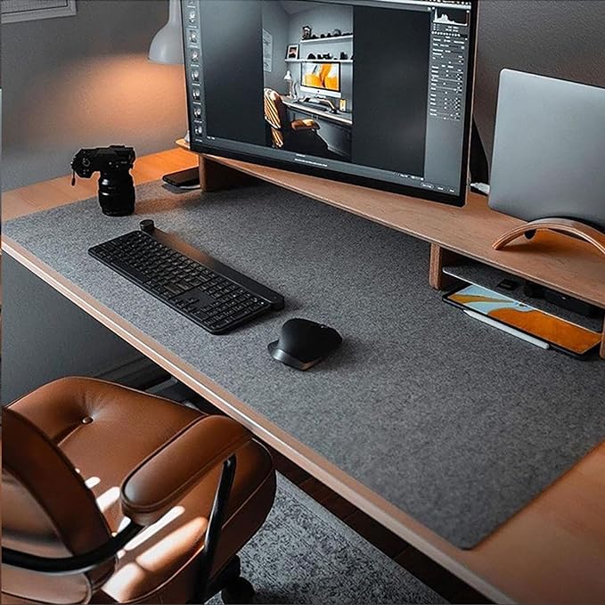 Felt Desk Mat | Computer Mat for Desk | Large Felt Mouse Pad and Keyboard Mat | - Image 8