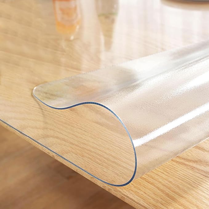 LovePads Frosted Table Cover Protector 38 x 96 Inch, 1.5mm Thick Plastic Table by LovePads