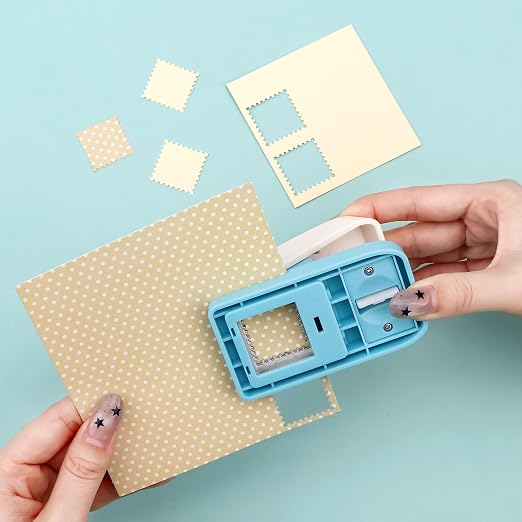 BAOFALI 2Pcs/Set Stamp Puncher 1x1inch &1x0.8inch Rectangular Postage Stamp - Image 9