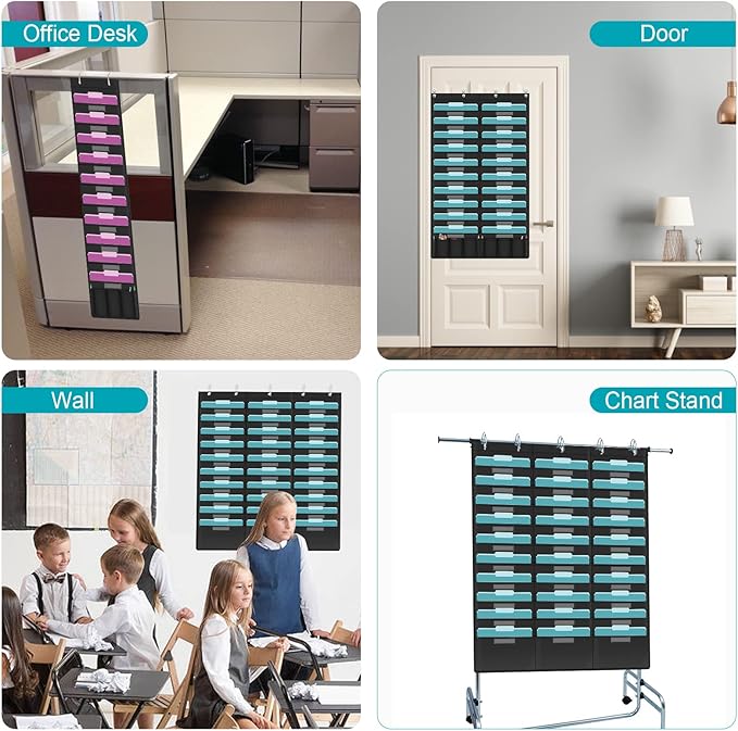 KIKIGOAL 20 Pockets Hanging Wall File Organizer, Heavy Duty Storage Pocket Chart - Image 7