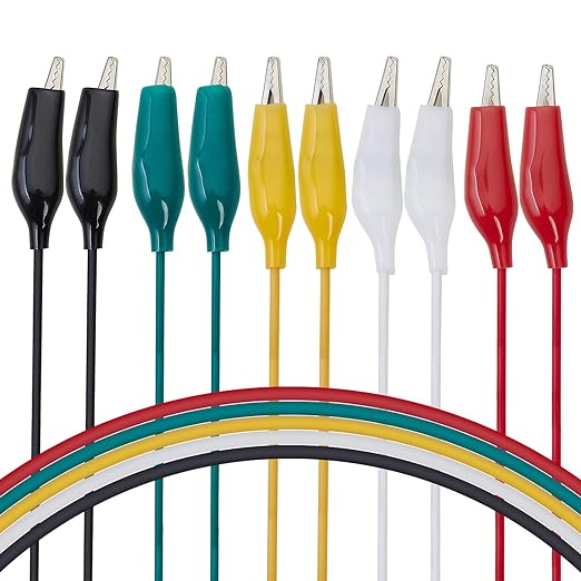 WGGE WG-026 10 Pieces and 5 Colors Test Lead Set & Alligator Clips, 20.5 inches - Image 3