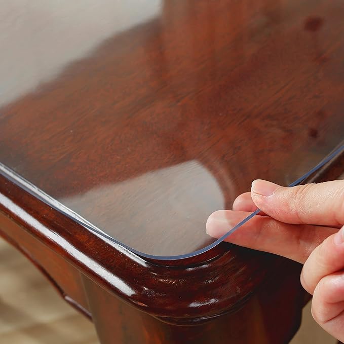 OstepDecor 40 x 88 Inch Clear Table Cover Protector, 2mm Thick Clear Plastic - Image 4