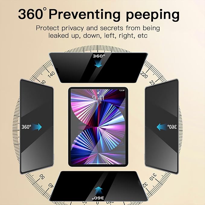 360° Privacy Screen Protector for iPad Pro 13 inch M4 7th Generation, iPad Pro - Image 2