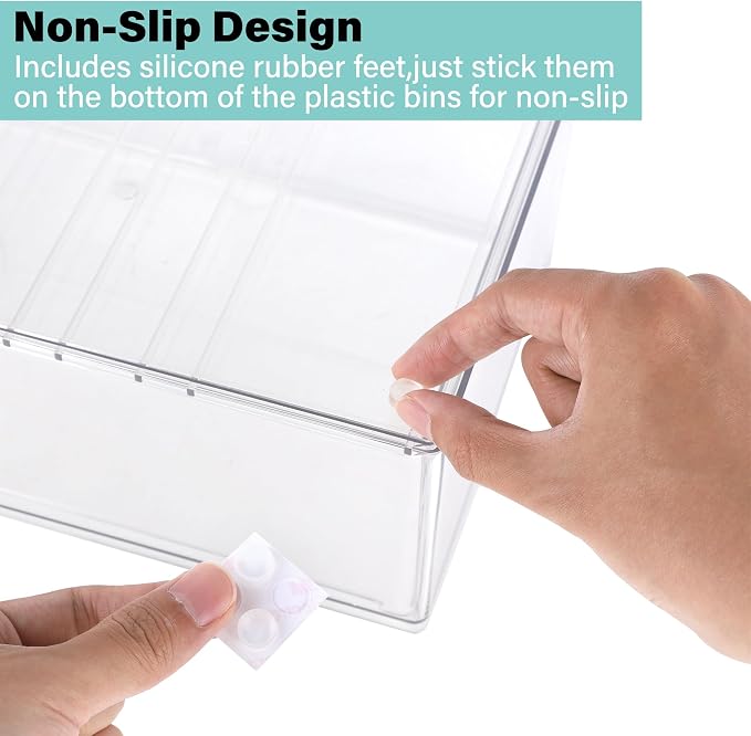 Prsildan Stackable Clear Makeup Organizer Acrylic Storage Drawers - Image 6