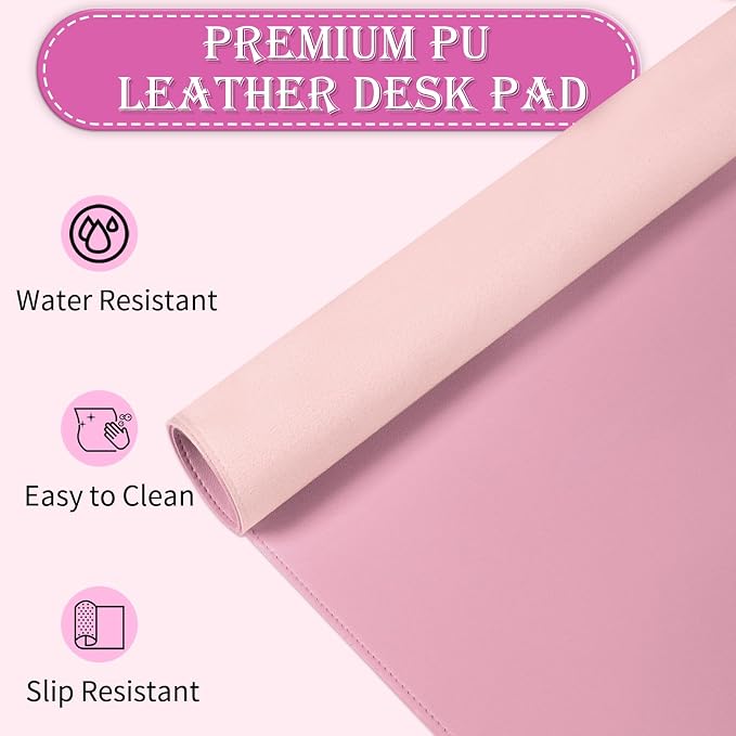 Large Desk Pad, 47.2" x 17" PU Leather Desk Mat - Image 4