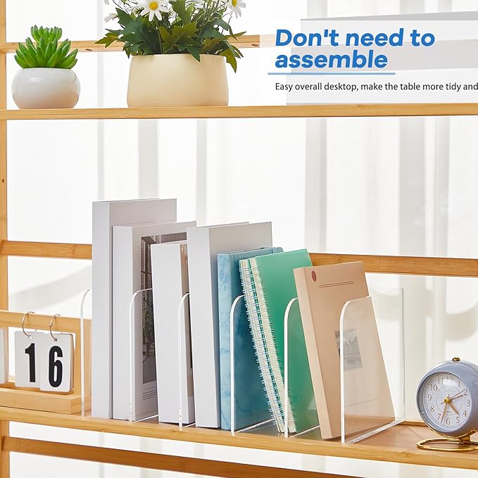 Suzile 2 Pack Clear Acrylic Magazine Holder - Image 4