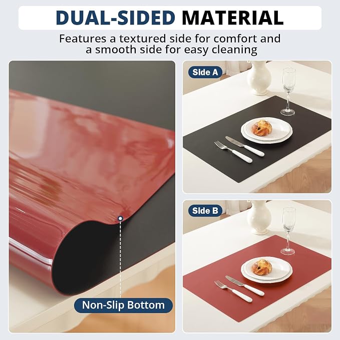 OstepDecor Black Table Cover Protector 36 x 54 Inch, 1.5mm Thick Plastic Table - Image 3
