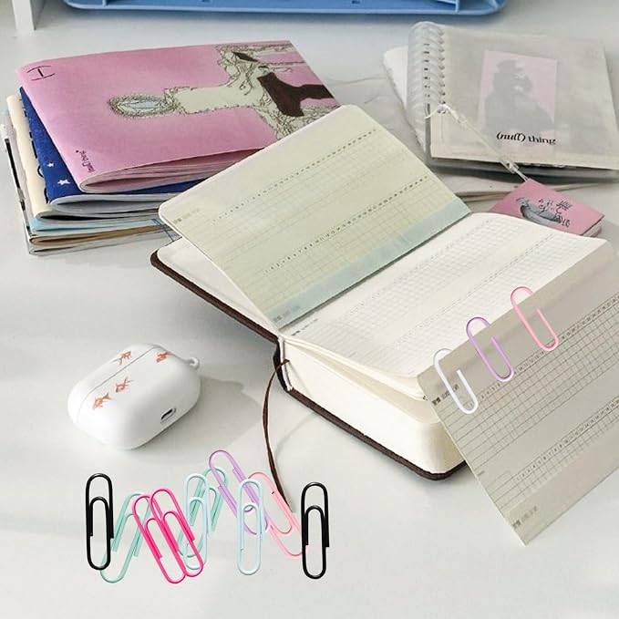 100 Pcs Rose Red Paper Clips, 1.1 Inch Colorful Paperclips | Vinyl Coated - Image 6