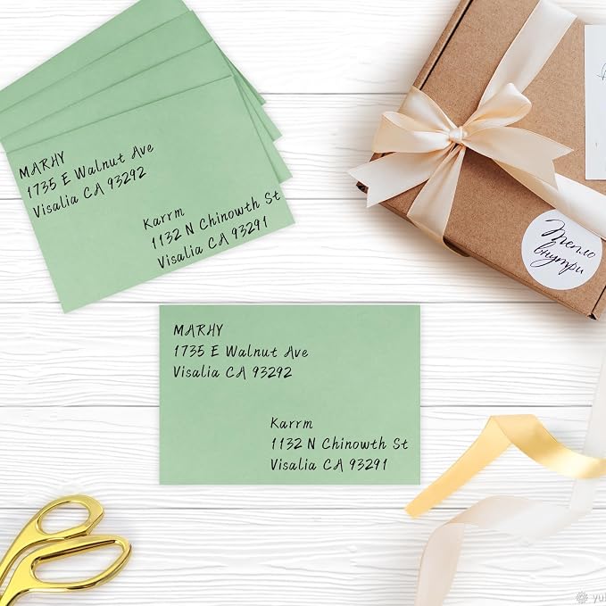 50 Pack A7 Envelopes, Sage Green Greeting Card Envelopes Self Seal, 5.24 x 7.24 - Image 7