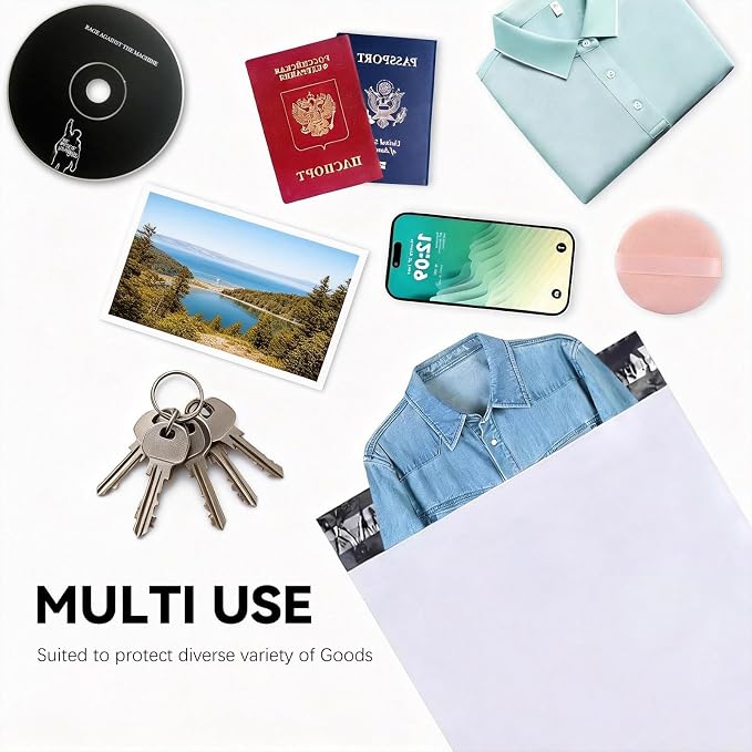 12"x15.5" Poly Mailers，White Shipping and Envelope Bags Pack of 100 - Image 5