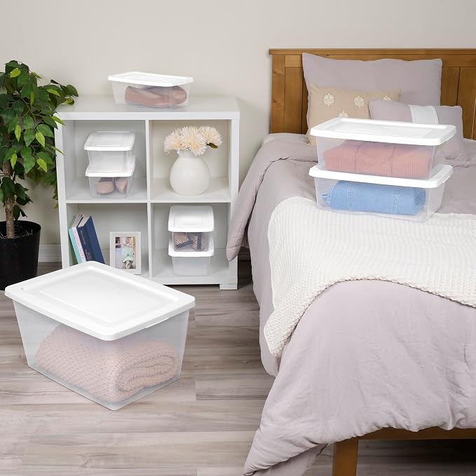 Sterilite 60 Pack Storage Box, 12 Quart Stackable Tote - Image 6