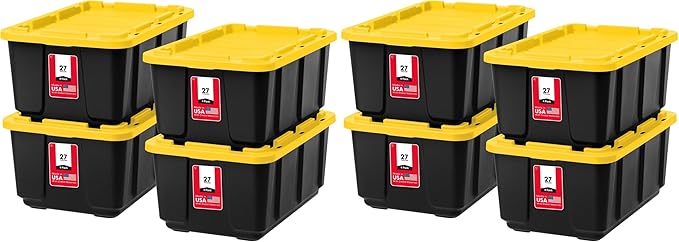 IRIS USA 8-Pack 27 Gallon Storage Bins by IRISUSA