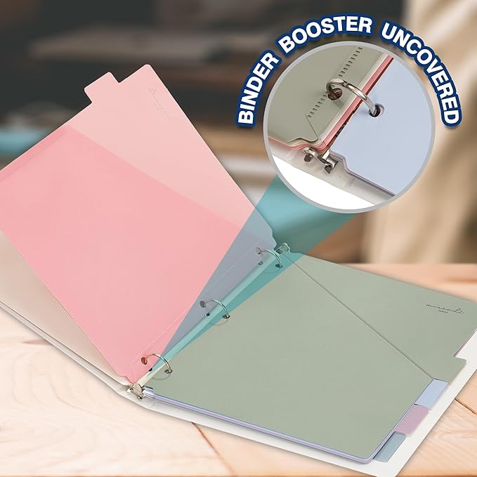 H4D 6-Tab Plastic Binder Dividers, 2 Pockets, Pastel Colors, 6 Sets | Made of - Image 7