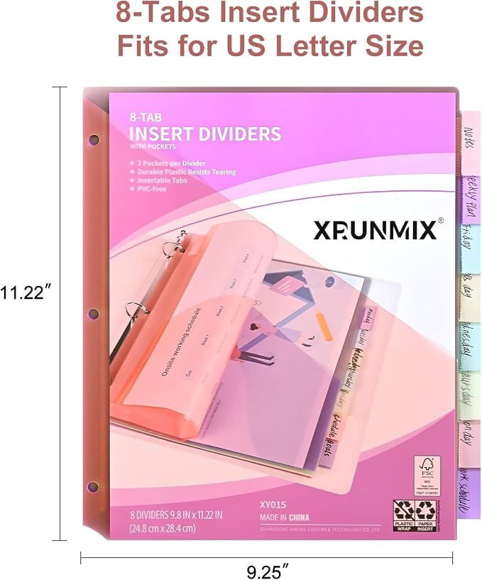Bulk 24 Packs 8-Tab Binder Dividers - Image 2