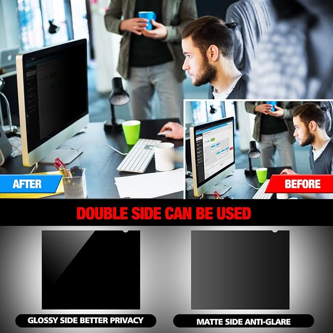 Computer Privacy Screen Filter for 23 Inch 16:9 Widescreen Monitor, - Image 4